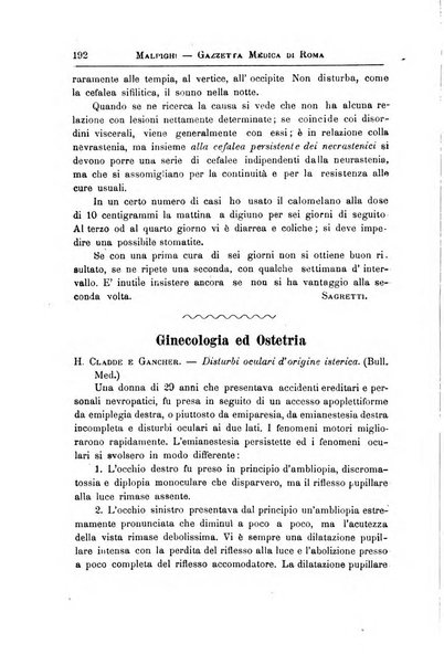 Gazzetta medica Malpighi