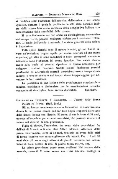 Gazzetta medica Malpighi