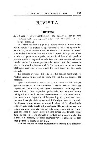 Gazzetta medica Malpighi