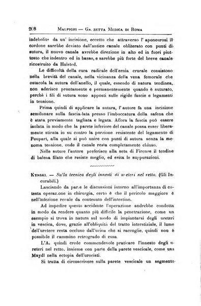 Gazzetta medica Malpighi