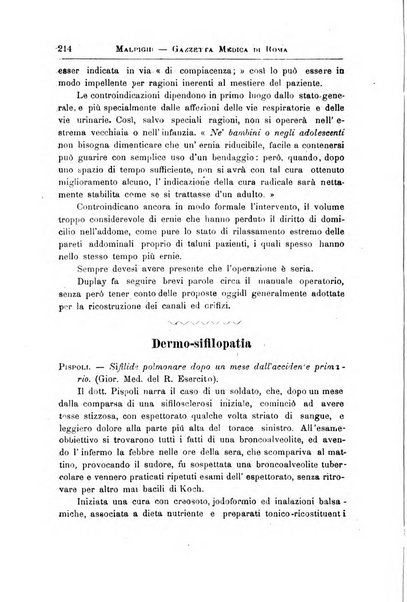 Gazzetta medica Malpighi