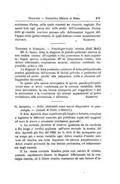 Gazzetta medica Malpighi