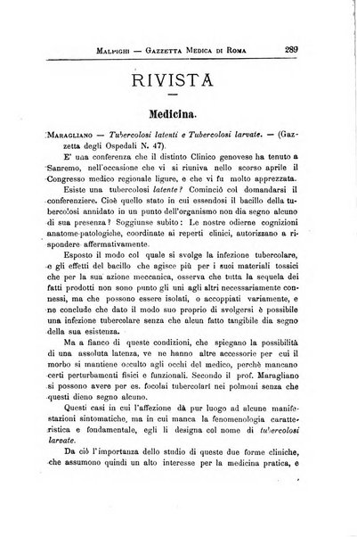 Gazzetta medica Malpighi