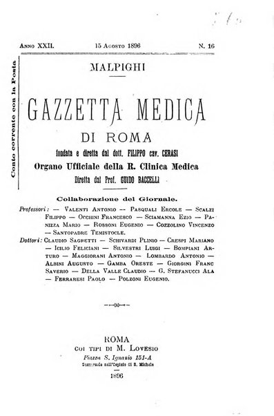 Gazzetta medica Malpighi