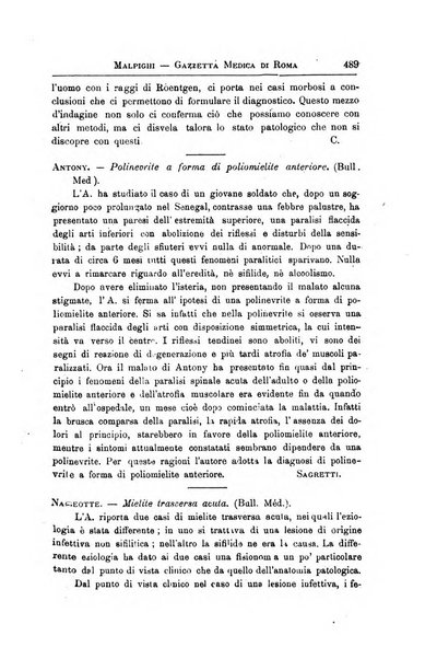 Gazzetta medica Malpighi