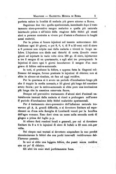 Gazzetta medica Malpighi