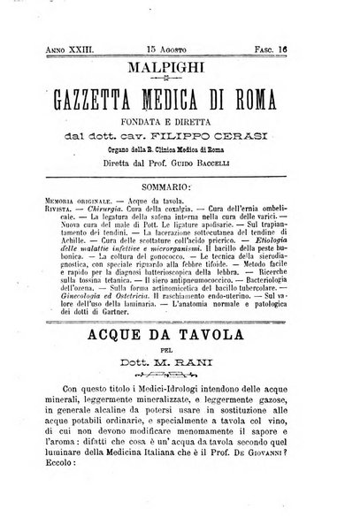 Gazzetta medica Malpighi