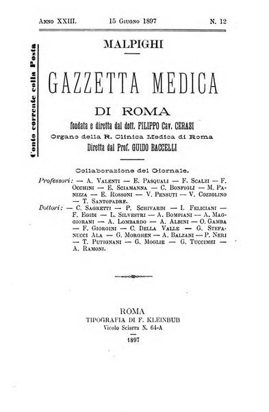 Gazzetta medica Malpighi