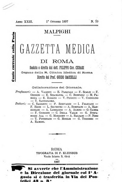 Gazzetta medica Malpighi