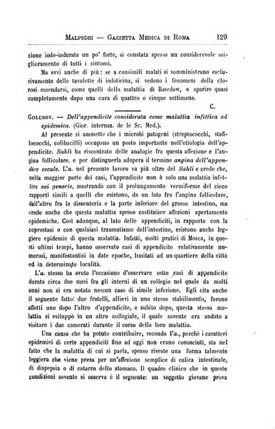 Gazzetta medica Malpighi