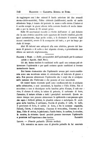 Gazzetta medica Malpighi