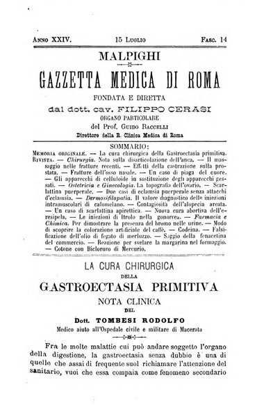 Gazzetta medica Malpighi