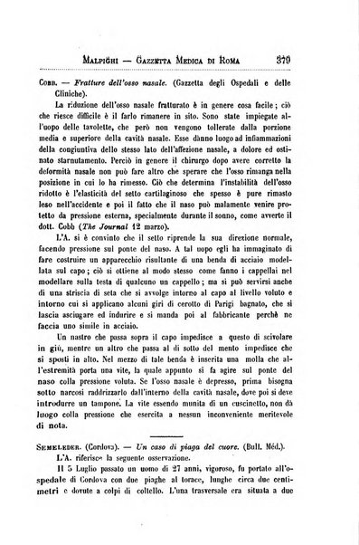 Gazzetta medica Malpighi