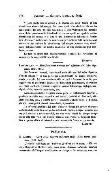 Gazzetta medica Malpighi