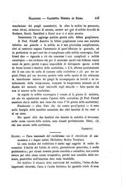 Gazzetta medica Malpighi