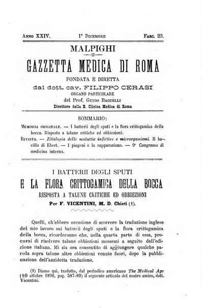 Gazzetta medica Malpighi