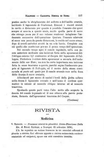 Gazzetta medica Malpighi