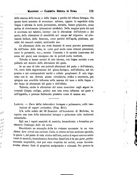 Gazzetta medica Malpighi