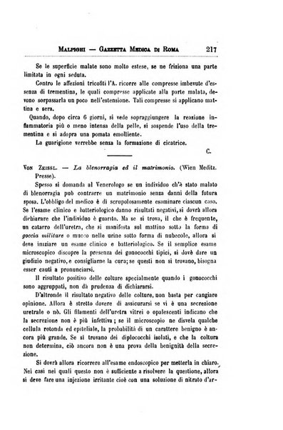 Gazzetta medica Malpighi