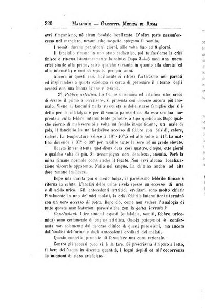 Gazzetta medica Malpighi