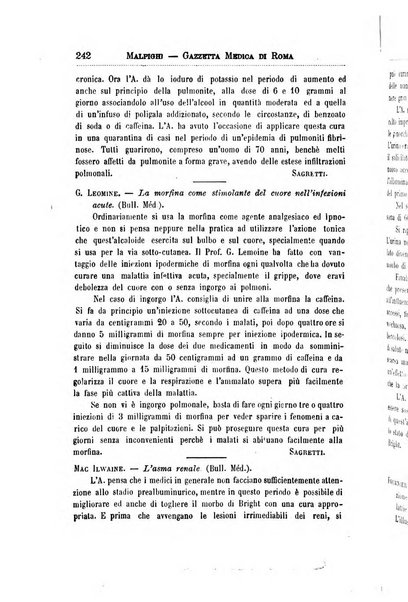 Gazzetta medica Malpighi