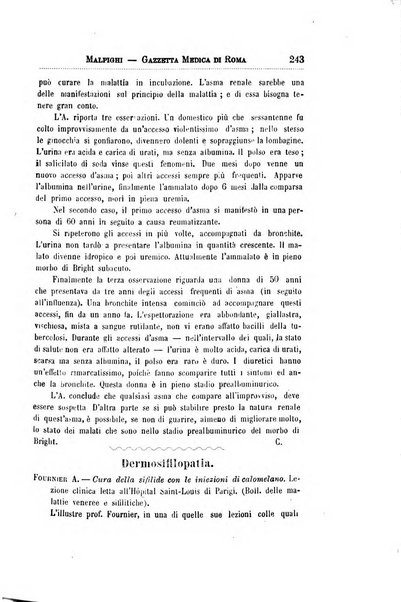 Gazzetta medica Malpighi