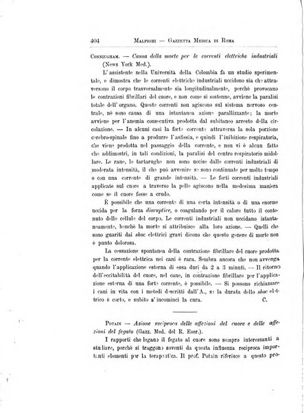 Gazzetta medica Malpighi