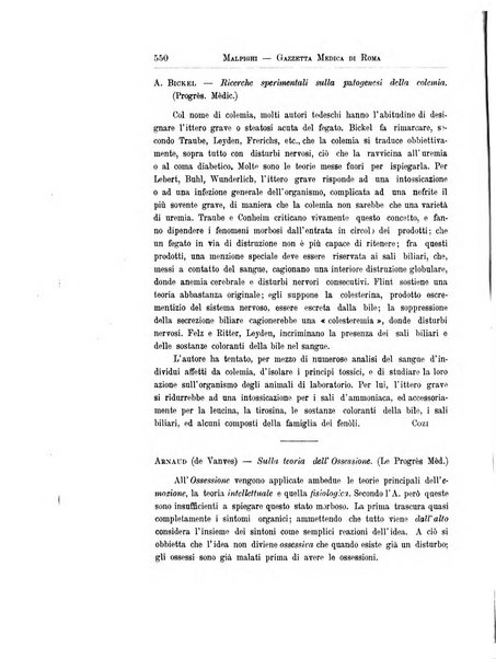 Gazzetta medica Malpighi