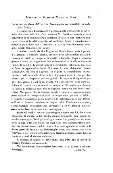 Gazzetta medica Malpighi