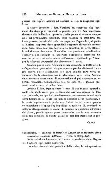 Gazzetta medica Malpighi