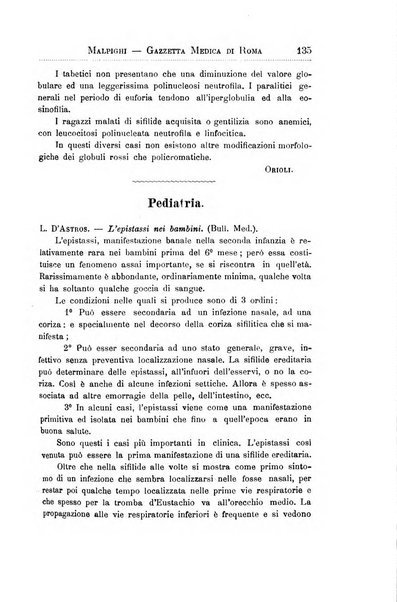 Gazzetta medica Malpighi