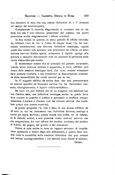 Gazzetta medica Malpighi