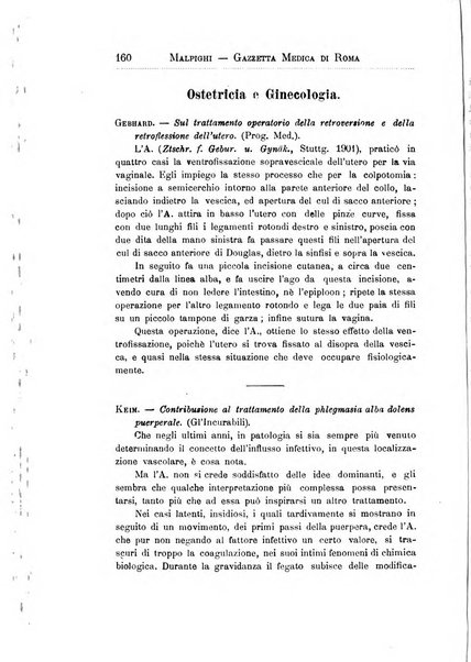 Gazzetta medica Malpighi