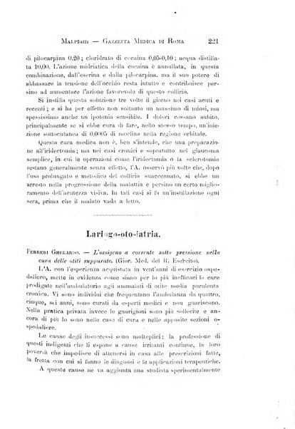 Gazzetta medica Malpighi