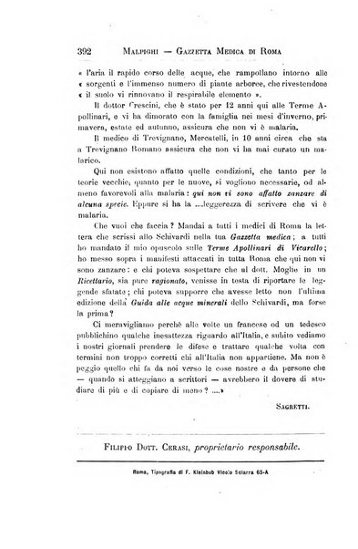 Gazzetta medica Malpighi