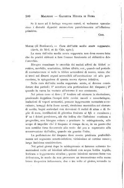 Gazzetta medica Malpighi