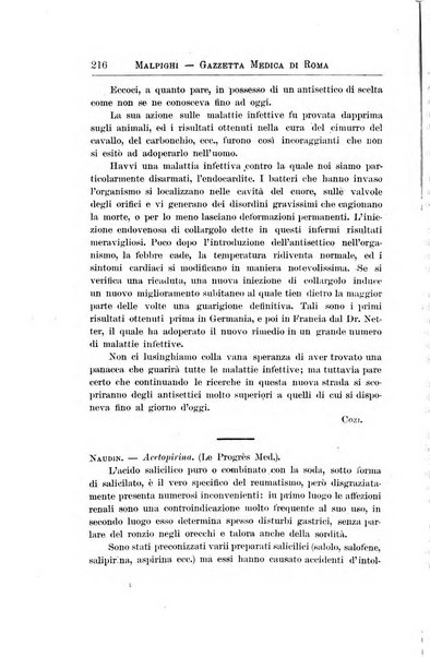 Gazzetta medica Malpighi