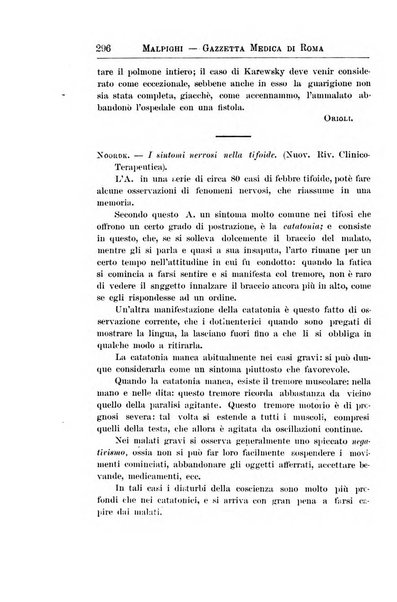 Gazzetta medica Malpighi