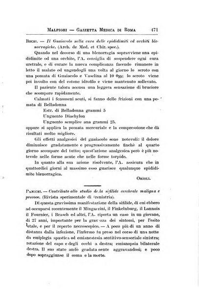 Gazzetta medica Malpighi