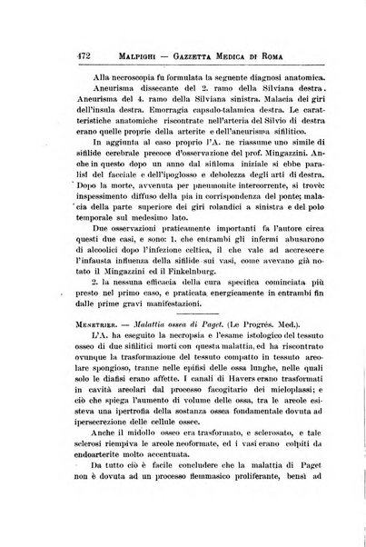 Gazzetta medica Malpighi