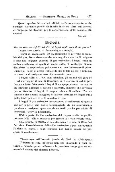 Gazzetta medica Malpighi