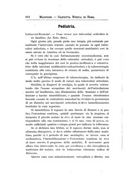 Gazzetta medica Malpighi