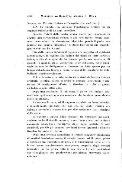 Gazzetta medica Malpighi