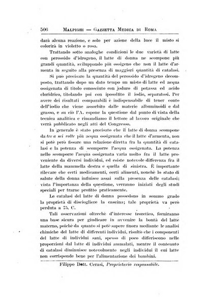 Gazzetta medica Malpighi