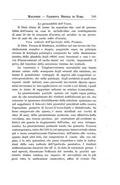 Gazzetta medica Malpighi