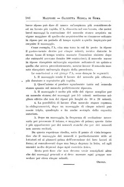 Gazzetta medica Malpighi