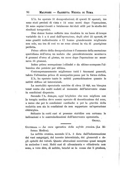 Gazzetta medica Malpighi