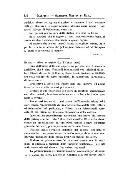 Gazzetta medica Malpighi