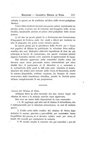 Gazzetta medica Malpighi