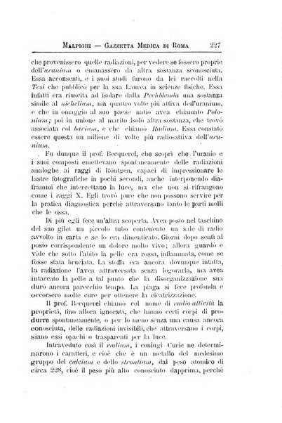 Gazzetta medica Malpighi